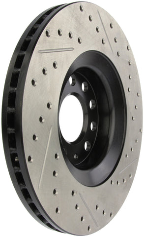 StopTech 05-06 Audi A4 Quattro/ 02-04 A6 Quattro / 99-02 S4 Front Right Slotted & Drilled Rotor - 127.33096R