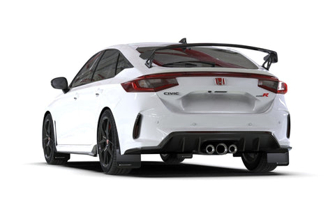 Rally Armor 2023+ Honda Civic Type R Black Mud Flap White Logo - MF97-UR-BLK-WH