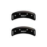 MGP 4 Caliper Covers Engraved Front & Rear MGP Black Finish Silver Char 1988 Chevrolet Corvette - 13013SMGPBK
