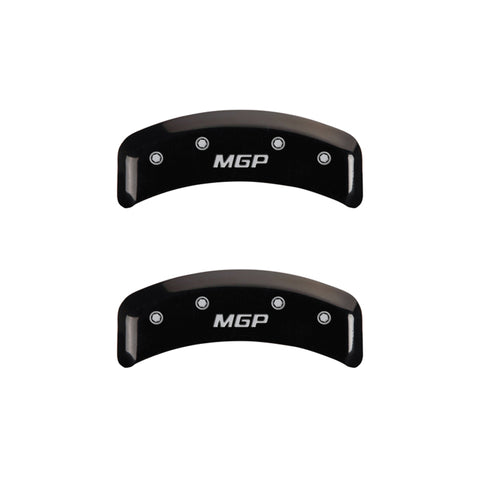 MGP 4 Caliper Covers Engraved Front & Rear MGP Black Finish Silver Char 1988 Chevrolet Corvette - 13013SMGPBK