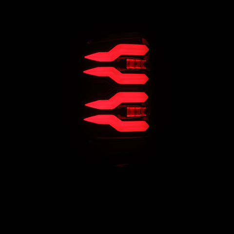 AlphaRex 94-01 Dodge Ram 1500/2500/3500 LUXX-Series LED Tail Lights - Black/Red - 643003