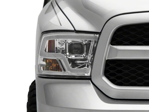 Raxiom 09-18 Dodge RAM 1500 Non-Projector LED Halo Headlights- Chrome Housing (Clear Lens) - R111517