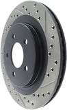 StopTech 05-10 Ford Mustang Slotted & Drilled Left Rear Rotor - 127.61087L