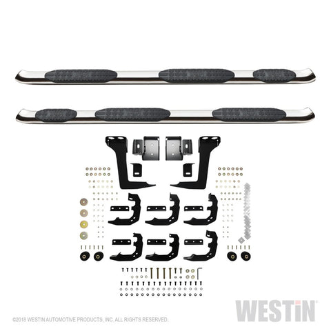Westin 19-20 Ram 1500 Quad Cab w/ 6.5ft Bed PRO TRAXX 5 W2W Oval Nerf Step Bars - Stainless Steel - 21-534730
