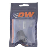 DeatschWerks 6AN Male Flare to 1/2in Male NPT Adapter - Anodized Matte Black - 6-02-0903-B