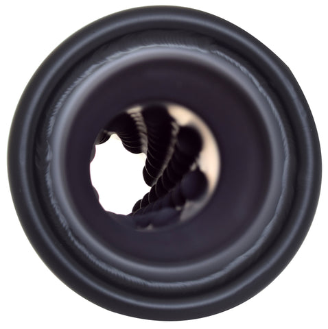 Gibson Rolled Edge Angle-Cut Muffler Quiet Tip - 4in OD/2.25in Inlet/12in Length - Black Ceramic - 500659-B