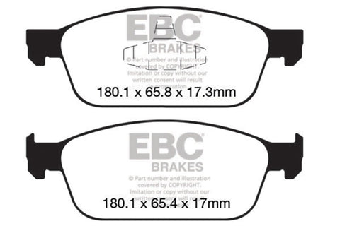 EBC 12+ Ford Focus 2.0 Turbo ST Yellowstuff Front Brake Pads - DP42145R