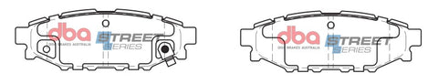 DBA 13-16 Scion FR-S (Solid Rear Rotor) Street Series Rear Brake Pads - DB1803SS