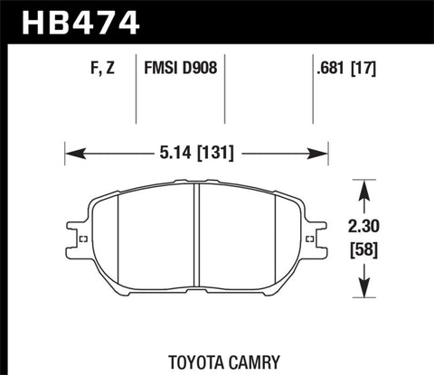 Hawk HPS Street Brake Pads - HB474F.681