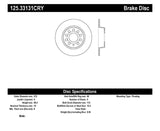 Stoptech 10-13 VW Golf/GTI/Jetta w/ 272mm Rear Disc Rear Premium High Carbon Cryo Brake Rotor - 125.33131CRY