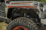 Rugged Ridge Inner Fender Liners Frnt Aluminum Black 18-20 Jeep Wrangler JL - 11615.61