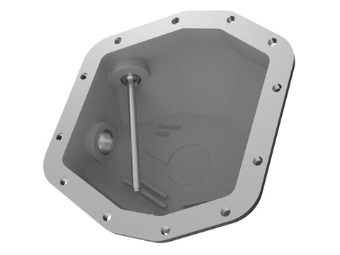 aFe 18-24 Jeep Wrangler JL Dana M220 Pro Series Front Diff Cover w/ Oil - Black - 46-71001B