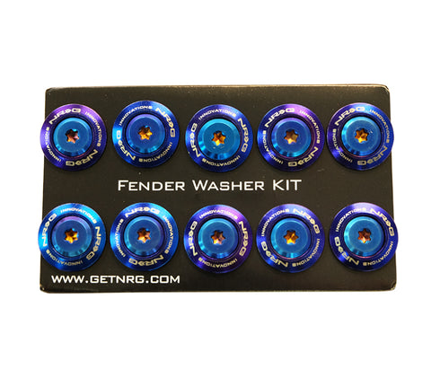 NRG Fender Washer Kit (TI Series) M6 Bolts For Plastic (TI Burn Washer/TI Burn Screw) - Set of 10 - FW-200TT