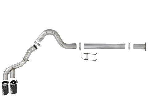 aFe Power 11-14 Ford F250/F350 6.7L Diesel Rebel XD 4in 409 SS DPF-Back Exhaust System - Black Tips - 49-43120-B