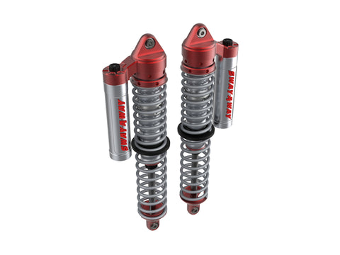 aFe 17-19 Polaris RZR 925/1000cc Sway-A-Way 2.5 Front Coilover Kit w/ PB Reservoirs and Comp Adj - 851-5600-04-CA