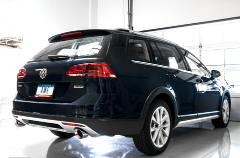 AWE Tuning VW MK7 Golf Alltrack/Sportwagen 4Motion Touring Edition Exhaust - Polished Silver Tips - 3015-32098