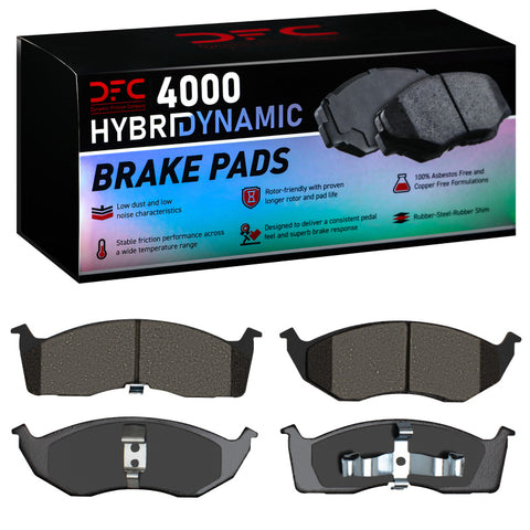 DFC 98-04 Dodge Intrepid Front 4000 Hybridynamic Brake Pads - 4000-0730-00