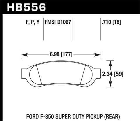 Hawk LTS Street Brake Pads - HB556Y.710