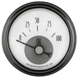 Autometer Prestige Series Pearl 2-1/16in 100PSI Electronic Oil Pressure Gauge - 2026