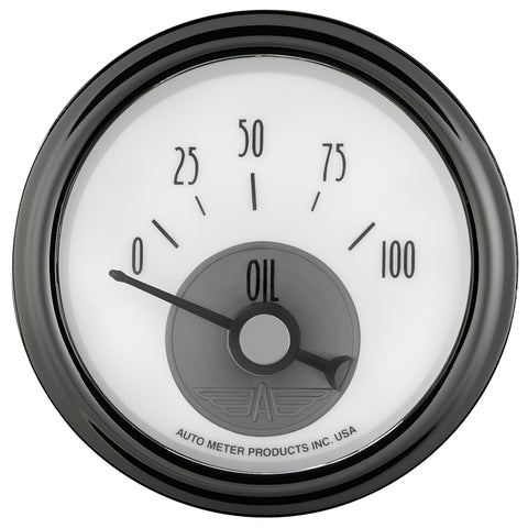 Autometer Prestige Series Pearl 2-1/16in 100PSI Electronic Oil Pressure Gauge - 2026