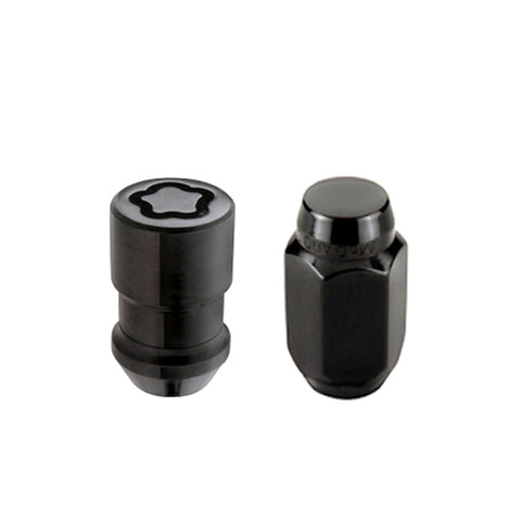 McGard 6 Lug Hex Install Kit w/Locks (Cone Seat Nut) M12X1.5 / 13/16 Hex / 1.5in. Length - Black - 84658