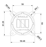 Oracle 60mm 15W Fog Beam LED Emitter - 3000K - 5821-006
