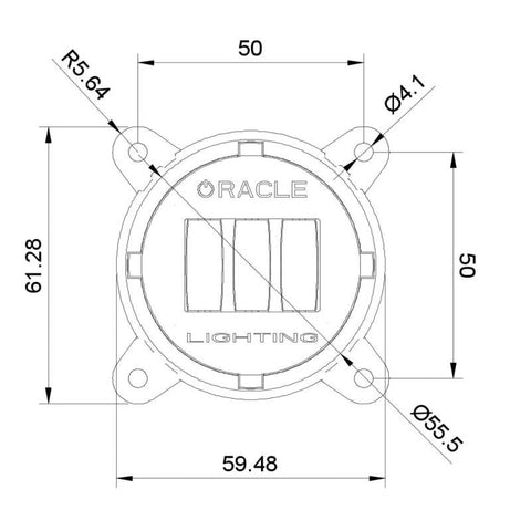 Oracle 60mm 15W Fog Beam LED Emitter - 3000K - 5821-006