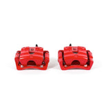 Power Stop 08-14 Cadillac CTS Rear Red Calipers w/Brackets - Pair - S5118
