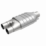 MagnaFlow Universal Catalytic Converter 2inch Inlet/2.5inch Outlet Dual/Single Oval Shape - 333007