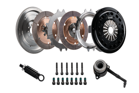 DKM Clutch VW/Audi 2.0L TSI (8 Bolt) Ceramic Twin Disc MR Clutch w/Flywheel (650 ft/lbs Torque) - MR-034-060