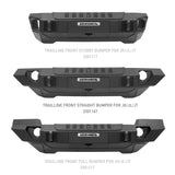 Go Rhino 07-20 Jeep Wrangler JL/JLU/JK/JKU/Gladiator JT Trailline Front Straight Bumper - 230116T