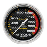 Autometer Carbon Fiber 66.7mm Mechanical 0-2000 PSI Nitrous Press Gauge - 4828