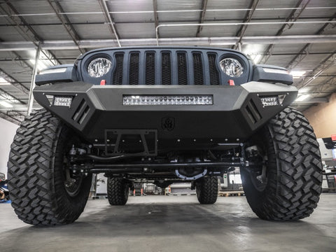 Road Armor 18-20 Jeep Wrangler JL SPARTAN Bolt-On Front Bumper Skid Plate Guard - Tex Blk - 5183XFSPB