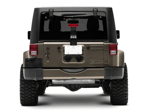 Raxiom 07-18 Jeep Wrangler JK Axial Series License Plate Bracket w/ LED Brake Light - J132759