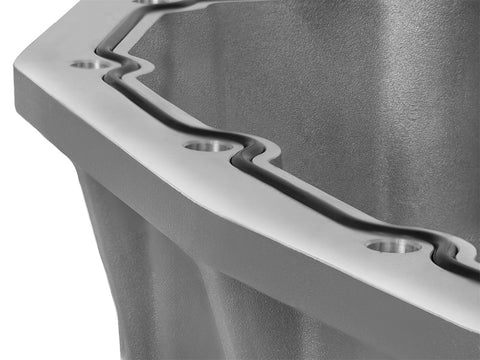 aFe Street Series Engine Oil Pan Raw w/ Machined Fins; 11-17 Ford Powerstroke V8-6.7L (td) - 46-70320