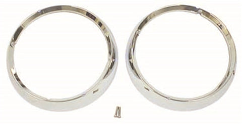 Omix Headlight Bezel Set Chrome 72-86 Jeep CJ Models - 12419.04