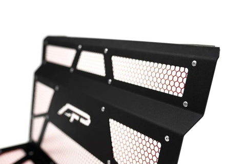 Agency Power 14-18 Polaris RZR XP 1000 / XP Turbo Vented Engine Cover - Matte Black/Red Mesh - AP-RZR-111-FMB-MRD