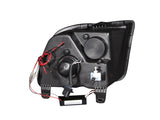 ANZO 2005-2009 Ford Mustang Projector Headlights w/ Halo Black - 121166