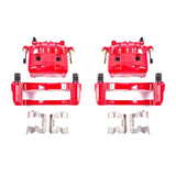 Power Stop 16-17 Subaru Crosstrek Front Red Calipers w/Brackets - Pair - S2682A