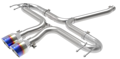 aFe Takeda 2-1/2in 304 SS Axle-Back Exhaust w/Blue Flame Tips 17-20 Honda Civic Sport L4-1.5L (t) - 49-36625-L