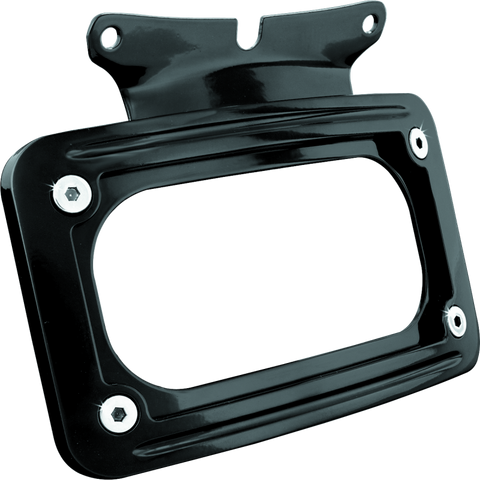 Kuryakyn Curved License Plate Mount Black - 3149