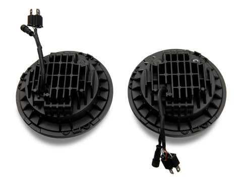 Raxiom 97-18 Jeep Wrangler TJ/JK Axial 7-Inch LED Headlights w/RGB Halo- Blk Hsng (Clear Lens) - J142665