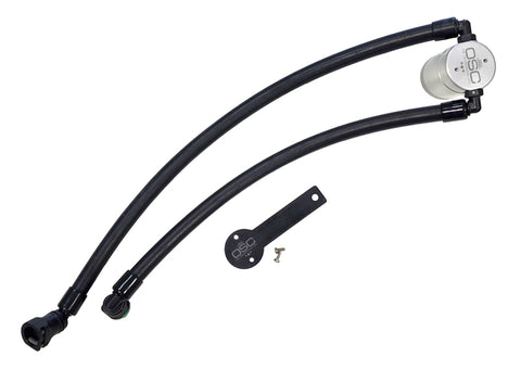 J&L 2021-2023 Ram TRX 6.2L Supercharged Passenger Side Oil Separator 3.0 - Clear Anodized - 3071P-C