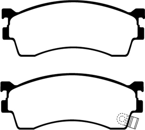 EBC 01-04 Mazda Protege 2.0 (Rear Drums) Redstuff Front Brake Pads - DP31409C