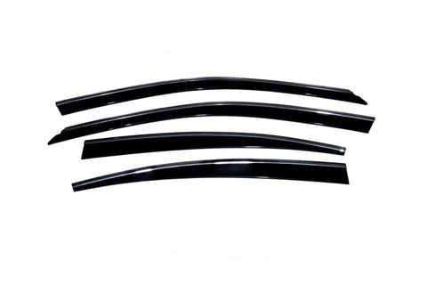AVS 07-11 Lexus ES350 Ventvisor Low Profile Deflectors 4pc - Smoke w/Chrome Trim - 794012