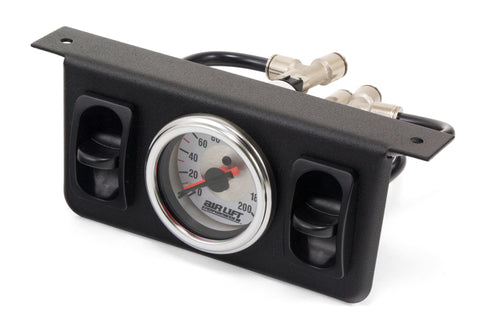Air Lift Dual Needle Gauge With Two Paddle Switches- 200 PSI - 26229