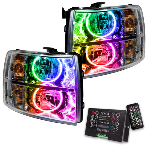 Oracle 07-13 Chevrolet Silverado SMD HL - Round Style - ColorSHIFT w/ 2.0 Controller - 7007-333