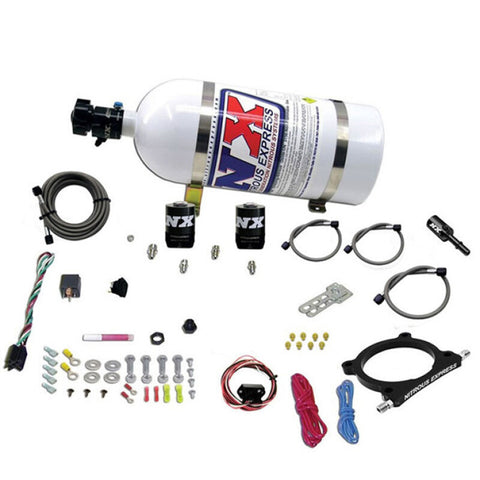 Nitrous Express 11-15 Ford Mustang GT 5.0L High Output Nitrous Plate Kit (50-250HP) w/10lb Bottle - 20951-10
