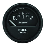 AutoMeter Gauge Fuel Level 2-5/8in. 73 Ohm(e) to 10 Ohm(f) Elec Black Autogage - 2315