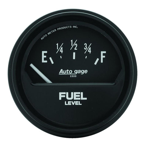 AutoMeter Gauge Fuel Level 2-5/8in. 73 Ohm(e) to 10 Ohm(f) Elec Black Autogage - 2315